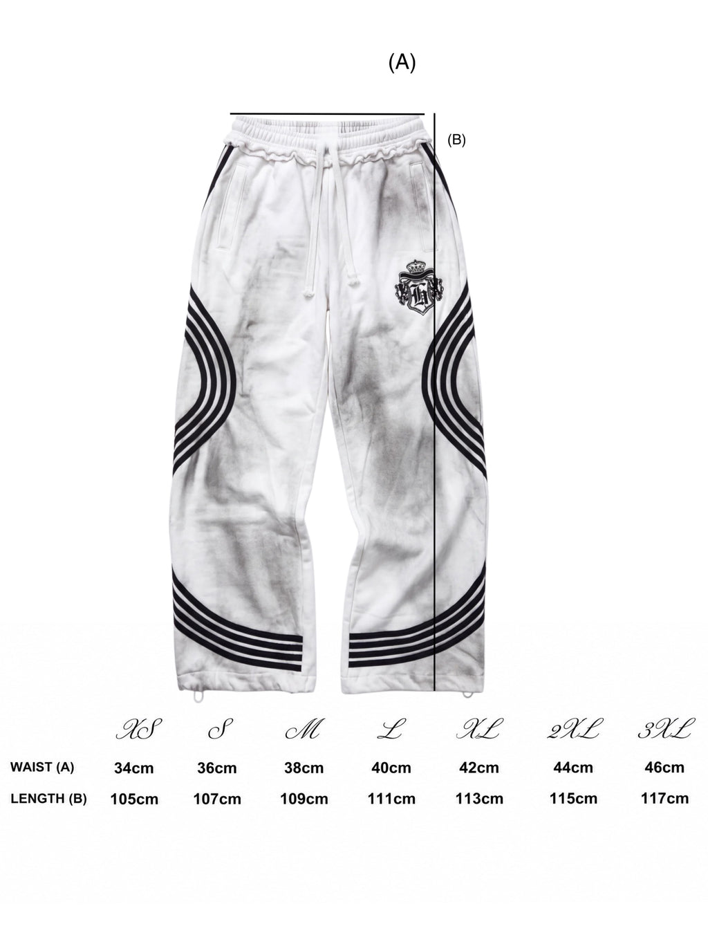 white “hidden” tears sweats